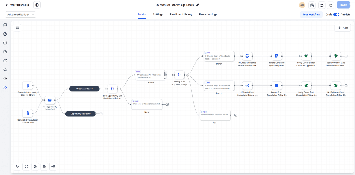 Manual Follow Up Tasks