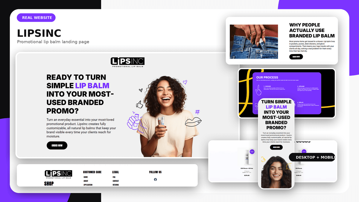 LipsInc Landing Page