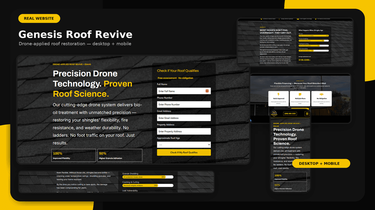 Genesis Roof Revive Landing Page
