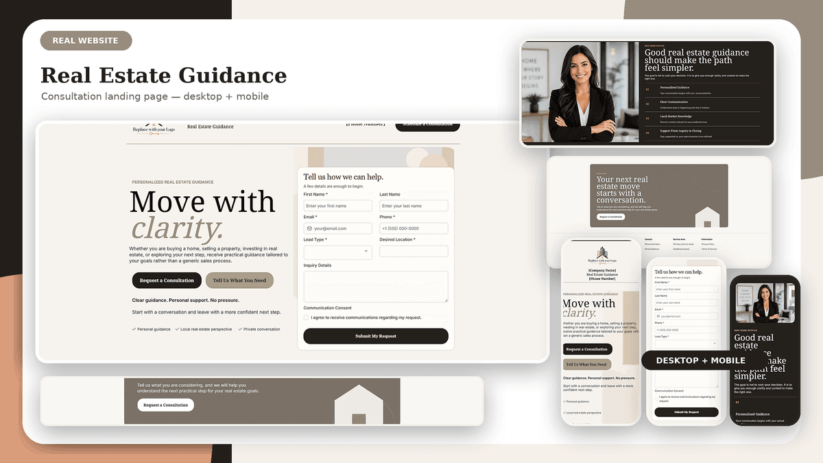 Real State Consultation Landing Page